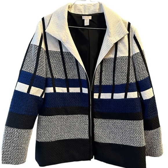 Chico’s Color Block Open Front Blazer Size Large (12/14) - Picture 2 of 7